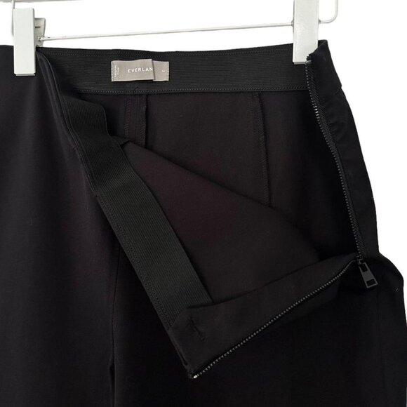 Everlane side zip black stretch cotton pants size 16 - Picture 2 of 8